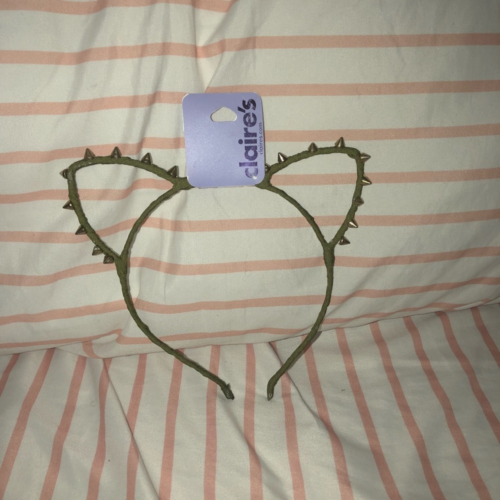 Green kitty cat headband
